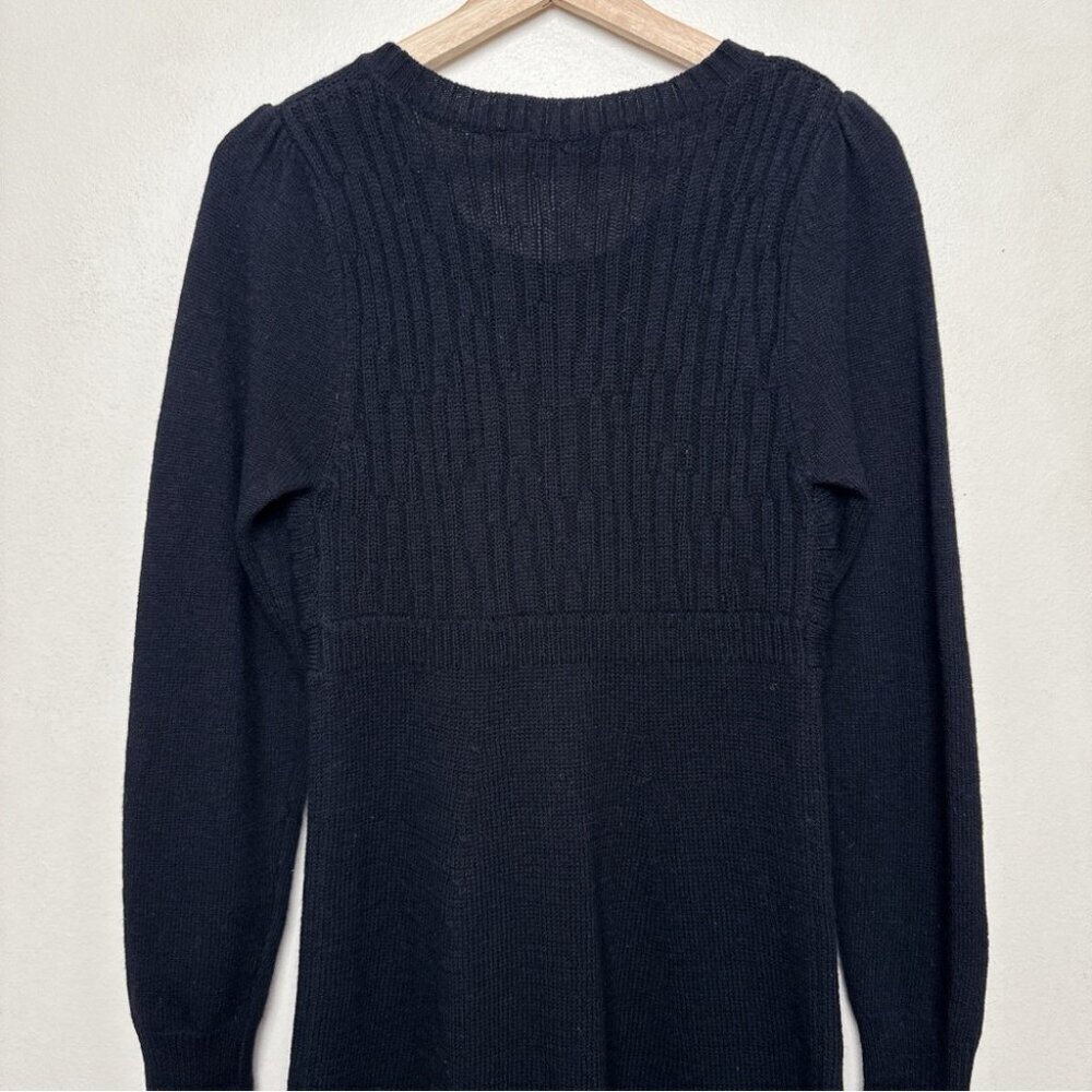 BCBGMAXAZRIA Womens Small Crew Neck Long Sleeve Cashmere Sweater Dress - Picture 12 of 14